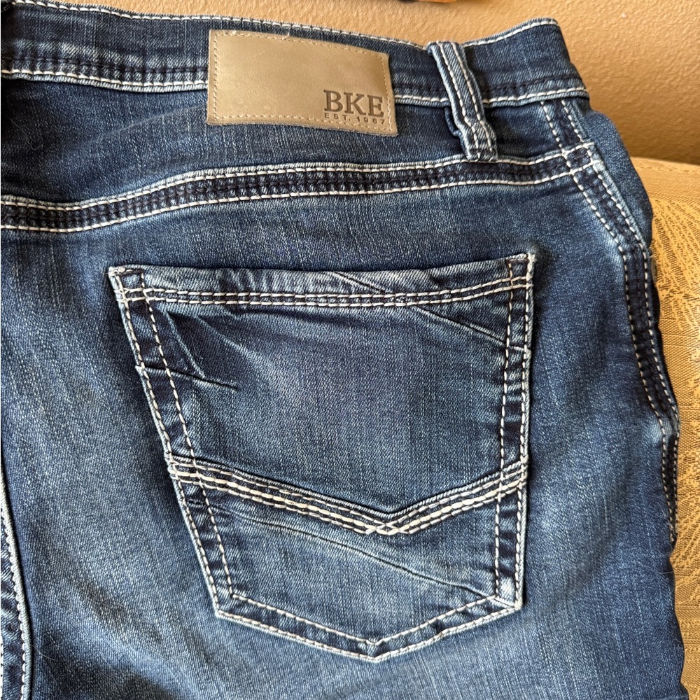 BKE Jake Straight Men's Blue Jeans 34 x 32